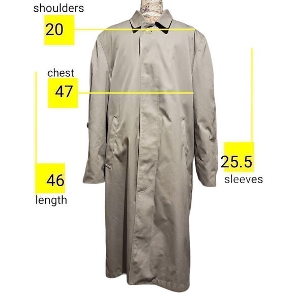 Oakton Ltd. Raintamer Classic Professional Business Trench Coat w Zip Out Liner - Picture 3 of 16